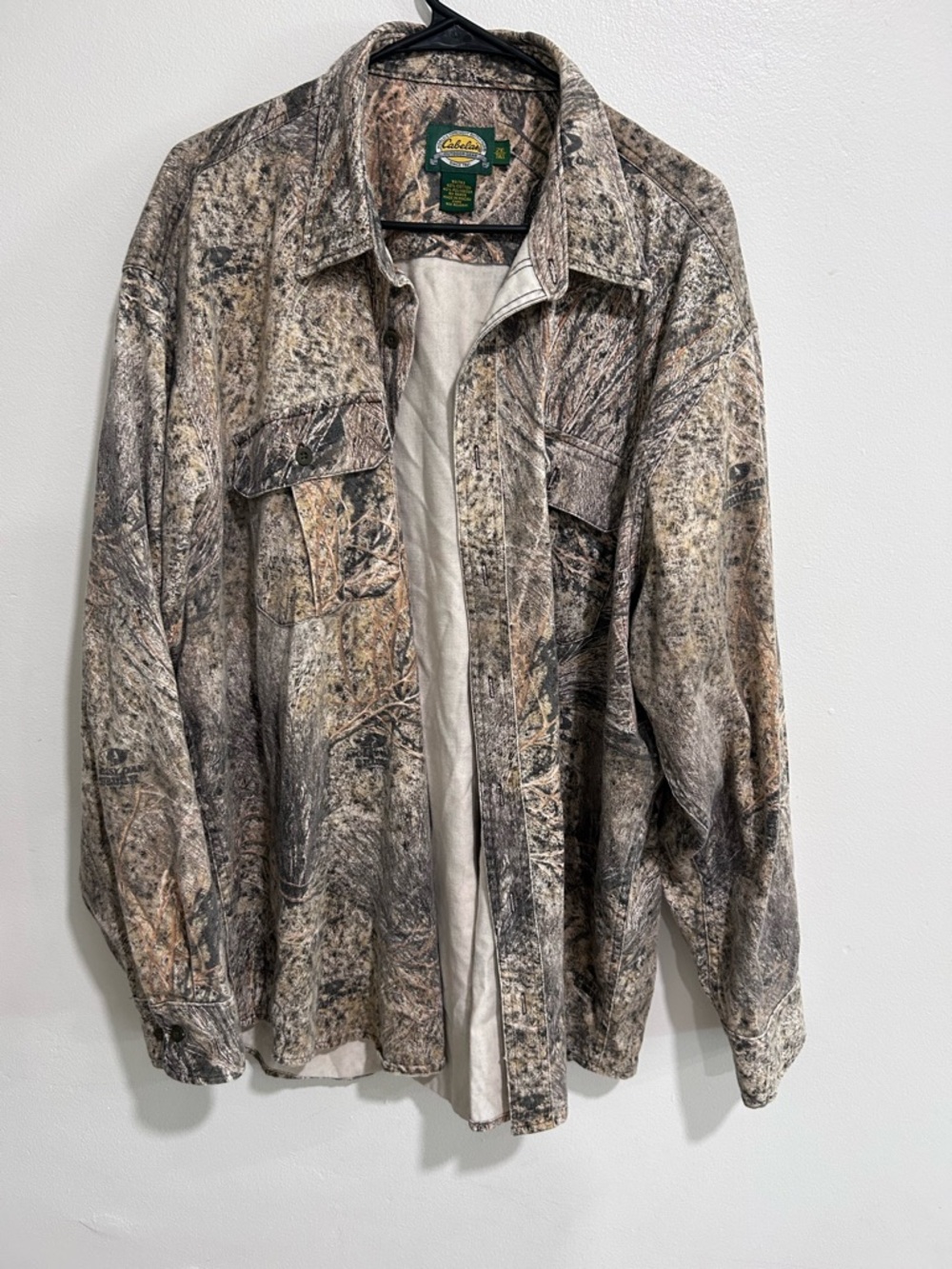 Cabela's Men's Mossy Oak-Style Camouflage Shirt Jacket - Brown/Tan/Gray